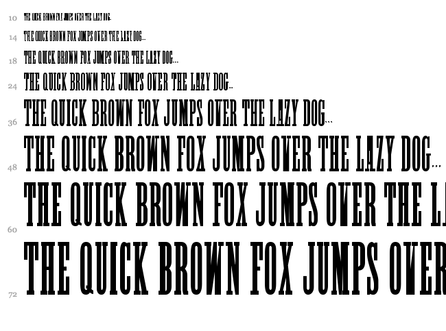 Poster Slab font waterfall