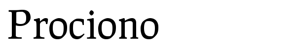 Prociono font