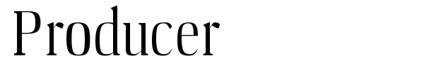 Producer font
