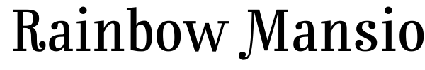 Rainbow Mansion font