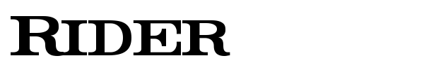 Rider font preview