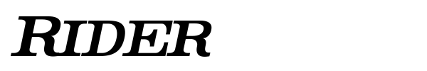 Rider font preview