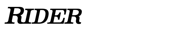 Rider font preview