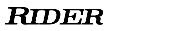 Rider font preview