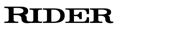 Rider font preview