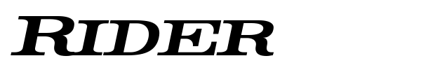 Rider font preview