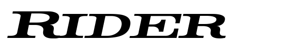 Rider font preview