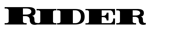 Rider font preview