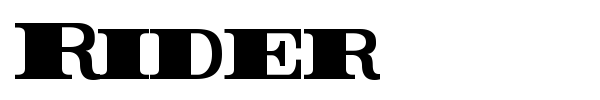 Rider font preview