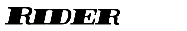 Rider font preview