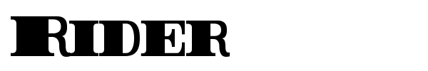Rider font preview