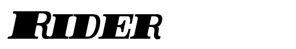Rider font preview