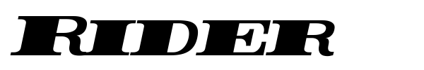 Rider font preview