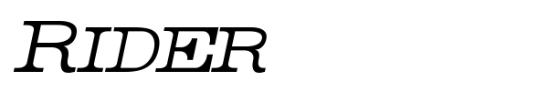 Rider font preview
