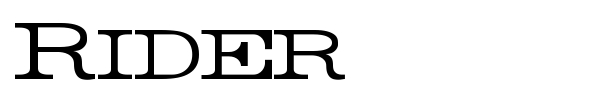 Rider font preview