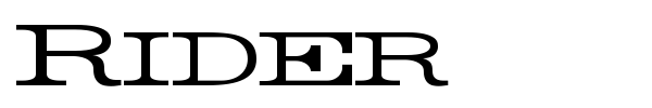 Rider font preview
