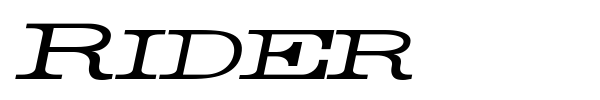Rider font preview