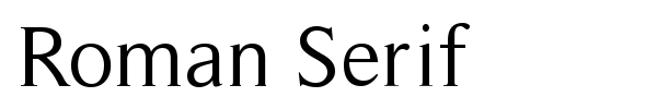 Roman Serif font preview