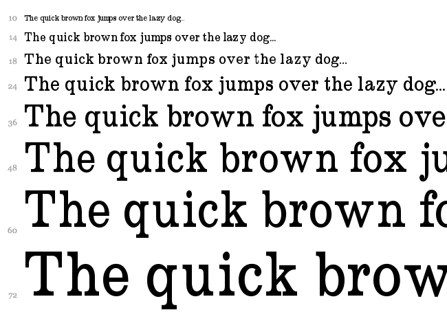 Roundslab Serif font waterfall