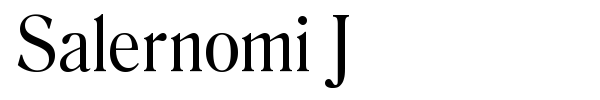 Salernomi J font
