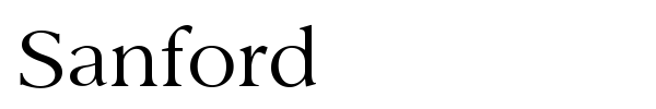 Sanford font preview