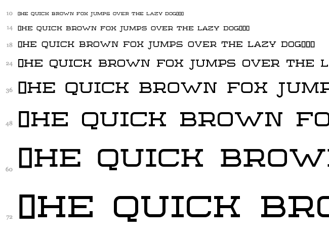 Sebastien Slab font waterfall