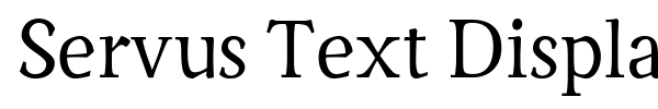 Servus Text Display font preview