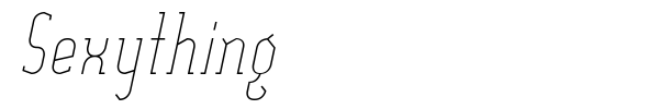 Sexything font