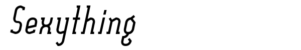 Sexything font preview
