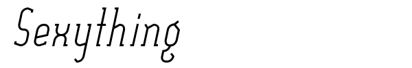 Sexything font preview