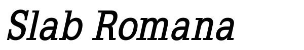 Slab Romana font preview