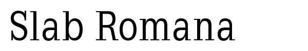 Slab Romana font preview