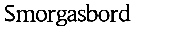 Smorgasbord font