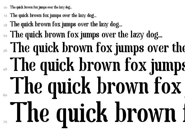 Spatha Serif font waterfall