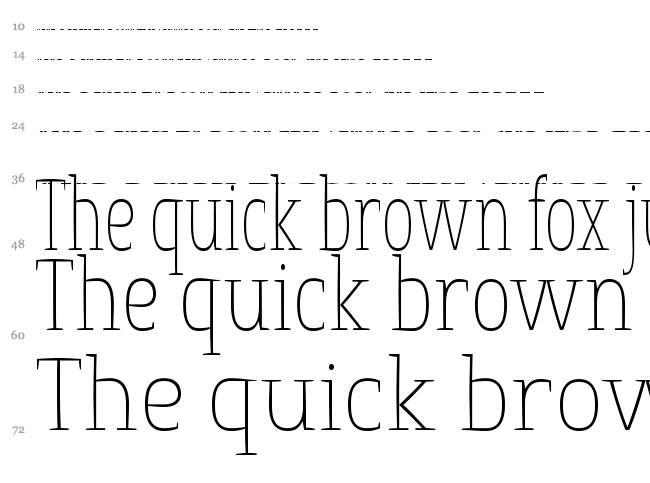Springsteel Serif font waterfall