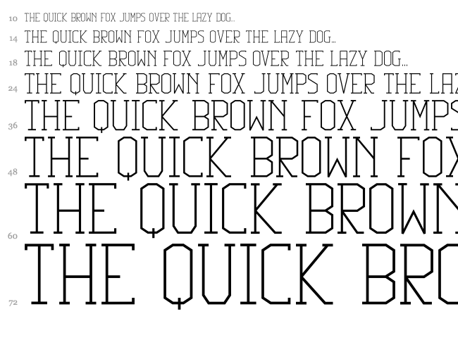 Squib font waterfall