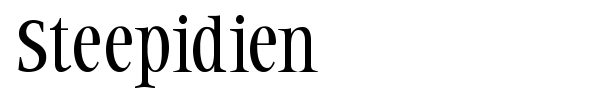 Steepidien font preview