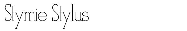 Stymie Stylus font preview