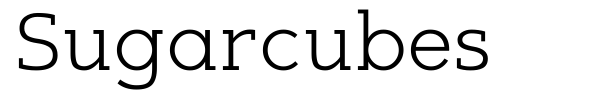 Sugarcubes font