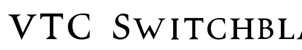 VTC Switchblade Romance font preview