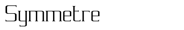 Symmetre font