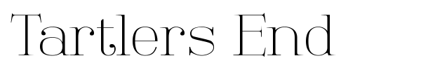 Tartlers End font