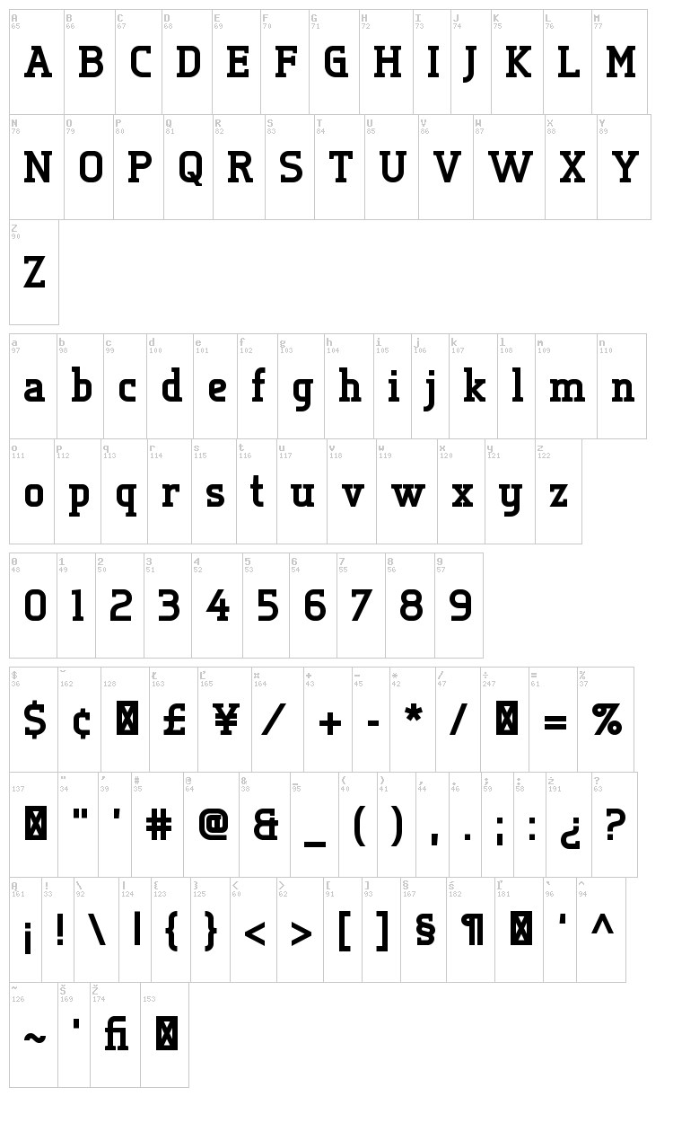 Tertre font map