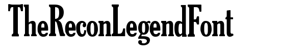 TheReconLegendFont font preview