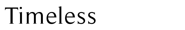 Timeless font