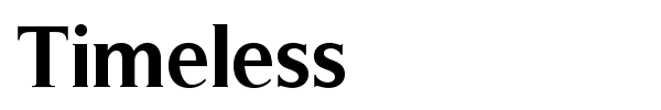 Timeless font preview