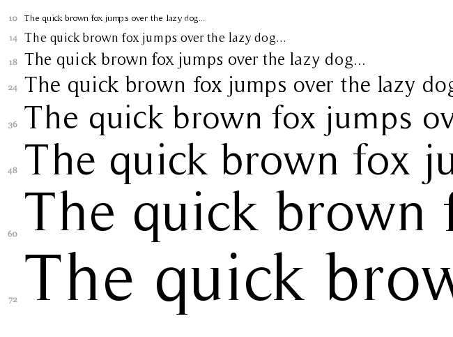 Timeless font waterfall