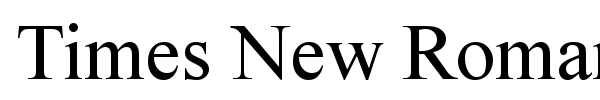 Times New Roman font preview