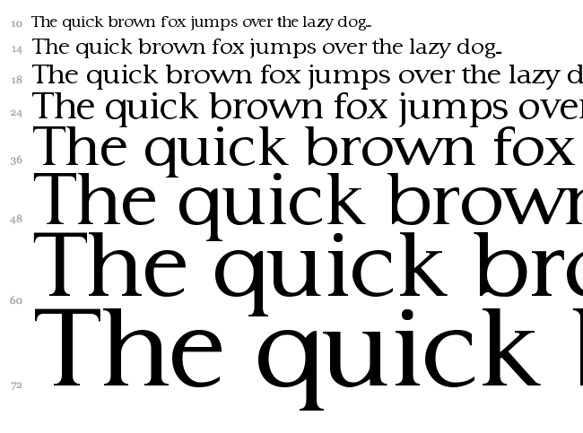 Typo 3 font waterfall