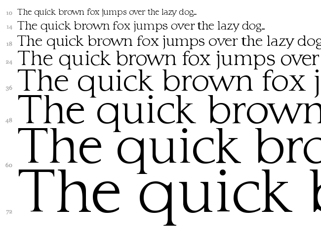 Typo 3 font waterfall